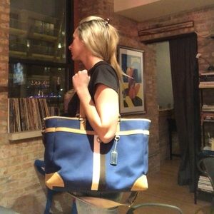 Authentic Coach Voyager work bag, navy